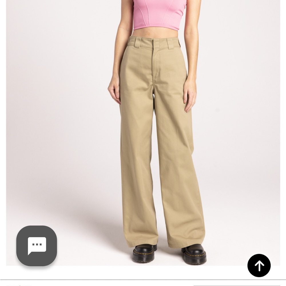 Dickies worker wide leg skater pants khaki